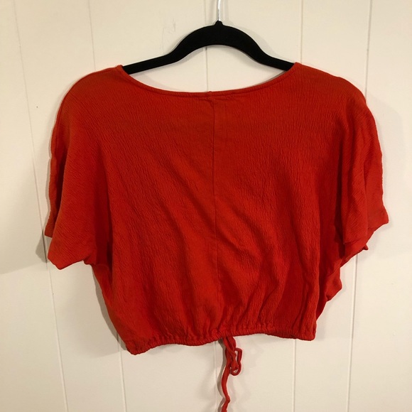 Primark Burnt Orange Crop Top with Drawstring Bottom Small - Picture 4 of 4